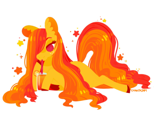 chanzajam: Pony Name Design Trade with @honeybonniebunny MIMOSA I really love doing ponies in lineless style. I hope that’s alright.  