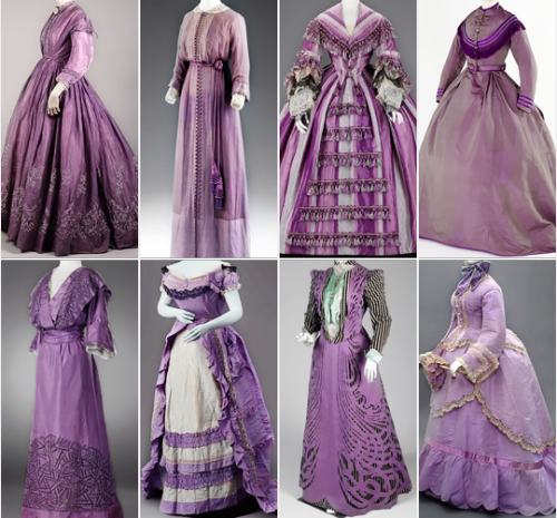 warpaintpeggy:some of my favorite vintage dresses        ↳  purple