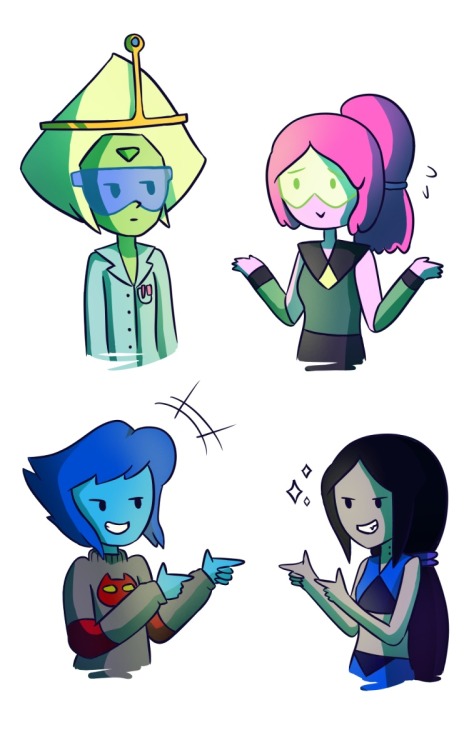 tycoontykun:  clothes swap! bubbline and lapidot edition :3c