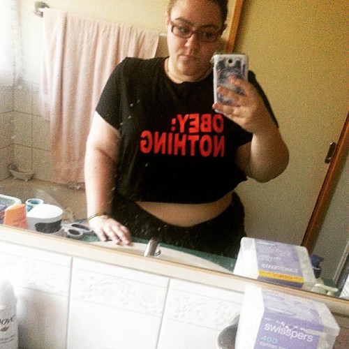 Porn Pics OBEY: NOTHING #croptop #fatshion #plussize
