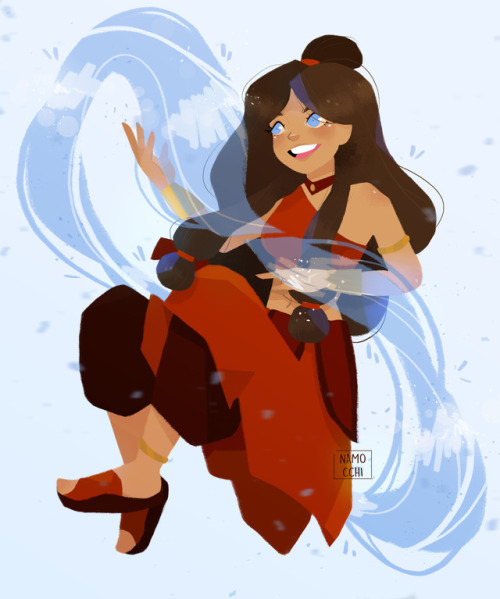 namocchi:I picked my colors wrong the last time, so I re-painted Katara’s skin! way more accurate th