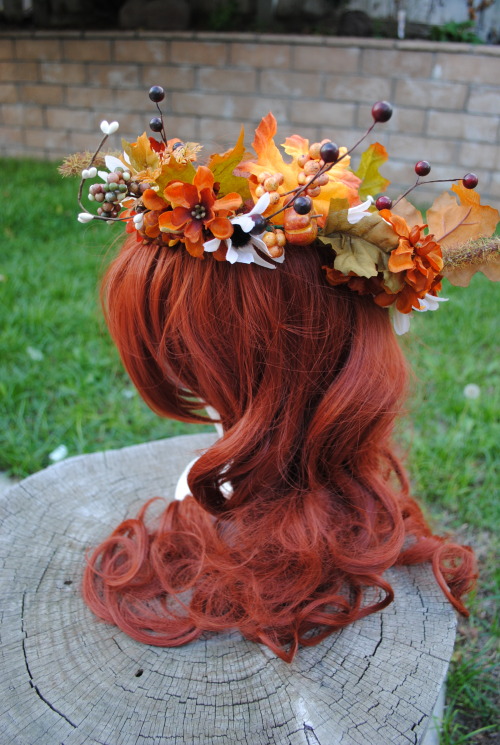 Autumn/Harvest flower crowns and headbands up for sale in my Etsy shop!!These crowns are one-of-a-ki