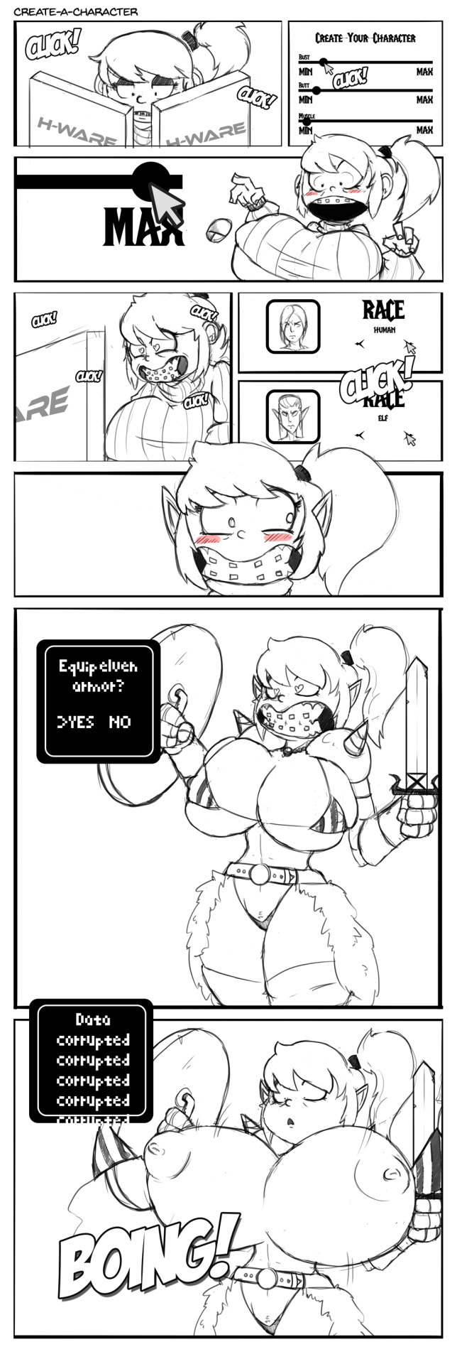 bleu-nsfw: lunch break comic