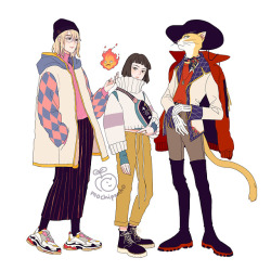 mochipanko:  Ghibli fashion - Howl, Haku