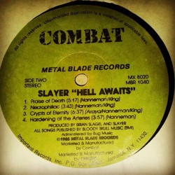 rushneto:  Slayer - Hell awaits 1985 #vinylcircle_venezuela #vinylcommunity #vinylcollectionpost #rock #heavymetal #trashmetal #slayer #big4 #bigfour #vinyl #classicrock 