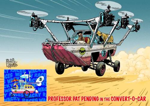 aircrag5:  Wacky Races redesigned Fury Road style by Mark Sexton