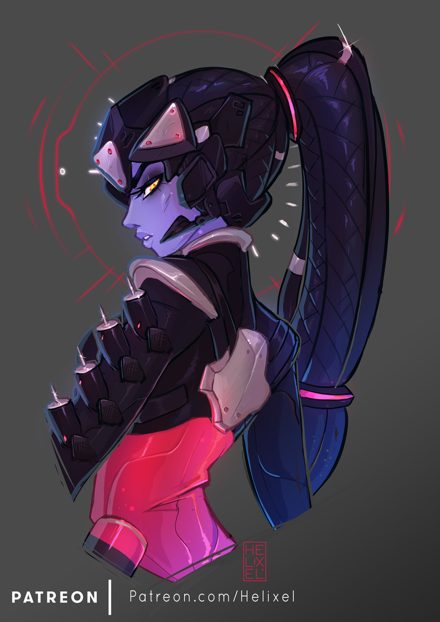 helixel: A Widow I drew back in October! I love her noire skin so much. Patreon |