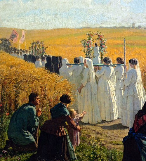 by-grace-of-god: One of my favourite paintings. Blessing of the Wheat Fields by Jules Breton 