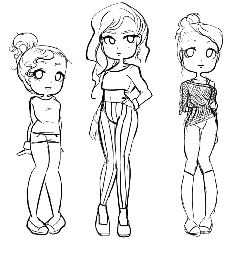 A++ to anyone who figures out who&rsquo;s who before I color these; all EAH girls, wearing cloth