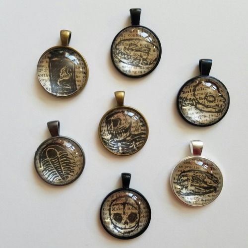 Relief printed pendants for sale on katarinanavane.etsy.com