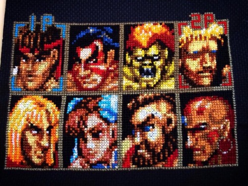 I finished my Street Fighter X-Stitch back in Nov but forgot to post it, epic!