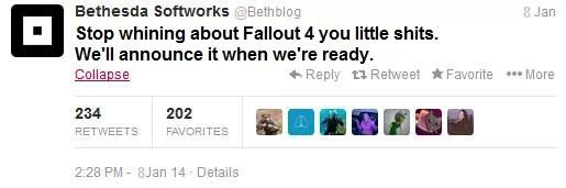 thefalloutblog:  themastersarmy:  mirelurk-cakes:  papa-khan:  Calm dowb Bethesda.