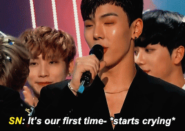 Congratulations On Your First Win, Monsta X! #MonstaX1stWin 💚💜💙