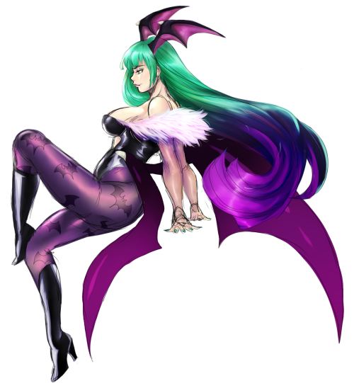 Testing 1,2,3— Morrigan, color test, before I line later I wanted to make sure the colors looked nice! I like the outcome, still have a lot to apply before I do the final for a print later down the road. 