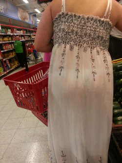 A woman in a grocery store in Stockholm, Sweden