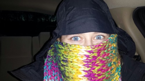 bisubmission:  I am so not compatible with cold weather! I took this before my car wouldn’t start so I’m still smiling.   Prettiest eyes ever…even if they are frozen