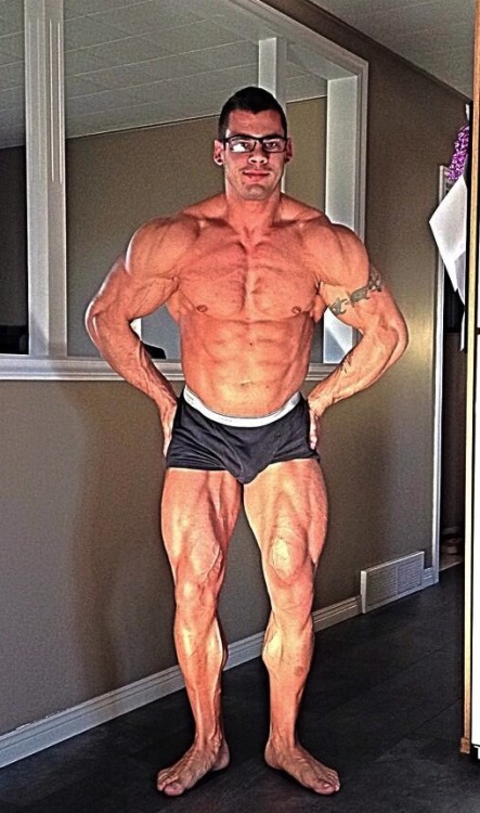 Bodybuilders wearing glasses