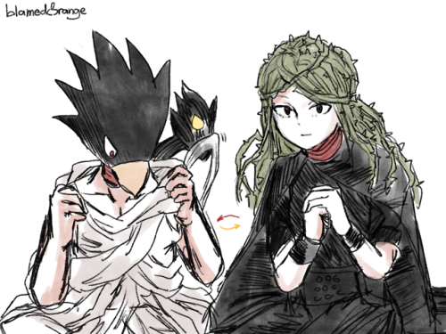 blamedorange:  @bnha-rarepair-month Prompt 2: Confessionslord of darkness Tokoyami and lady of light Ibara [from @thegreatrhapsode‘s snippets]
