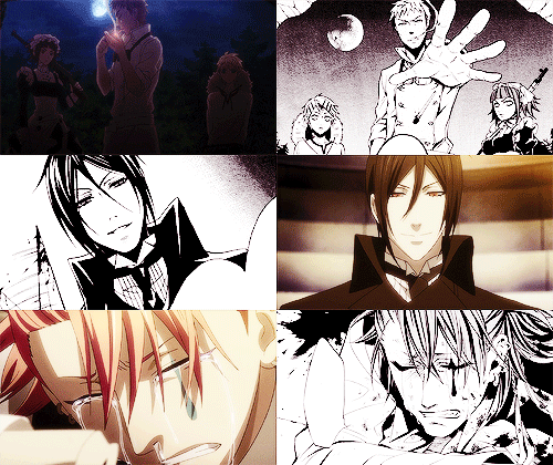heeyyoungbloods:  ↳ Kuroshitsuji: manga vs anime (7/8) manga chapter 33 & 34, anime episode 09. 