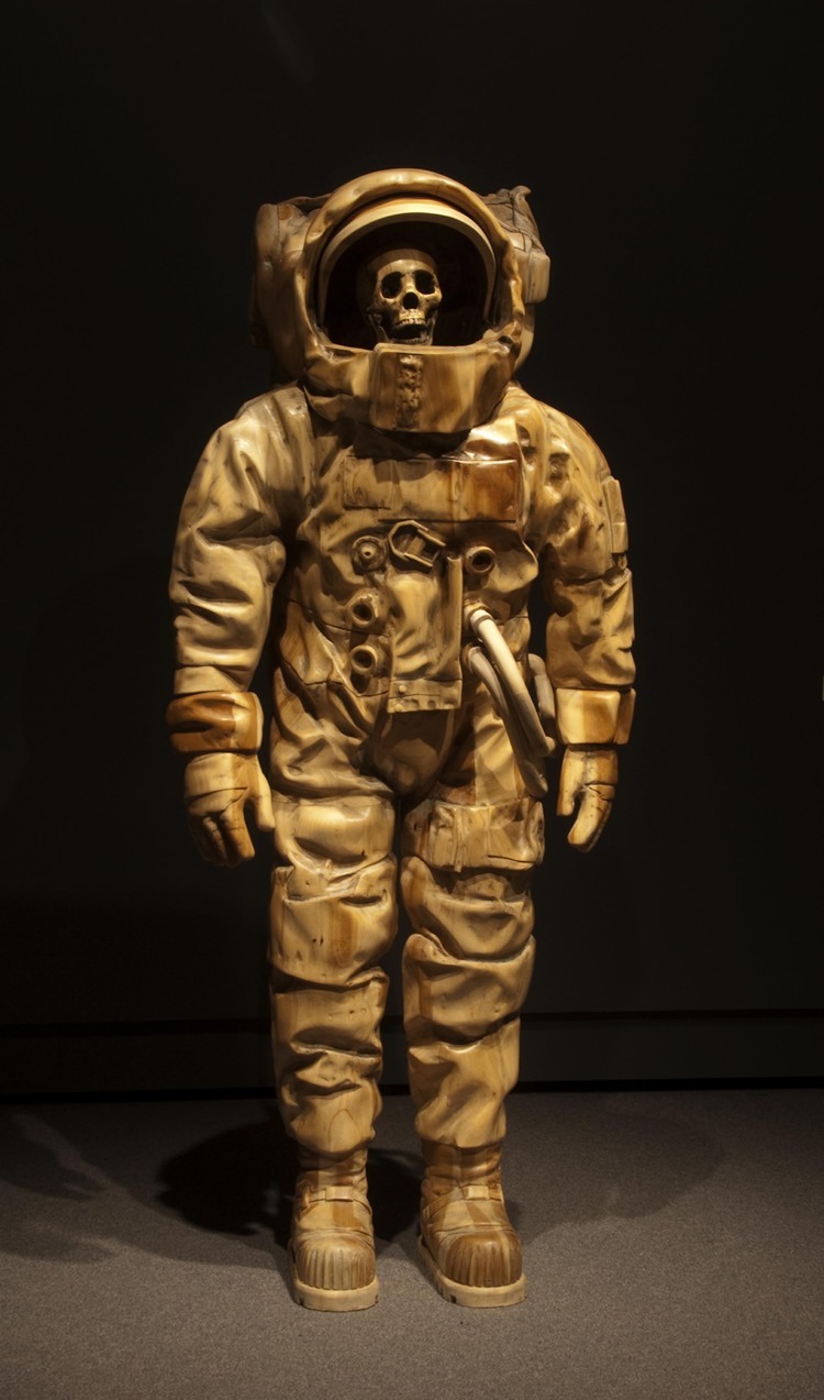 darksilenceinsuburbia:  Brandon Vickerd. Dead Astronaut, 2008. Machined and carved