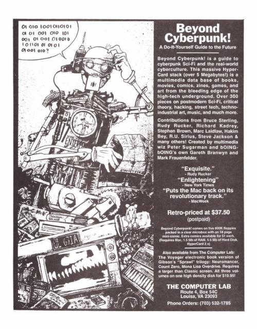 spaceintruderdetector:Ad for Beyond Cyberpunk! HyperCard 1991