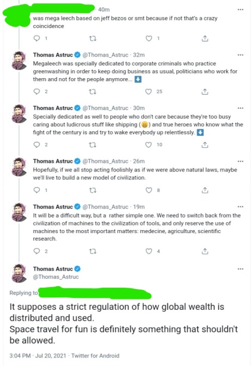 So, Unsurprisingly, Thomas Astruc Who Claims He Doesn't Like To Discuss Politics On His Twitter And Only