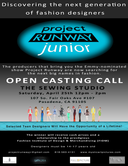 drewpatersonjr: Now casting: Project Runway Junior! If any of my followers are junior fashion design