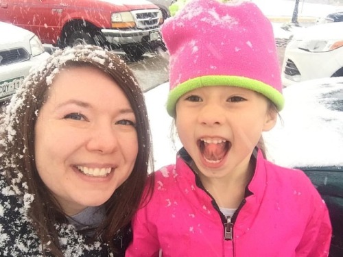 <p>#snow in my eyelashes and coating us both! Big, fat, wet #snowflakes coming down in #Westminster #Colorado. #spring #springtime #momlife</p>