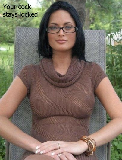 My Wife loves her locked cock