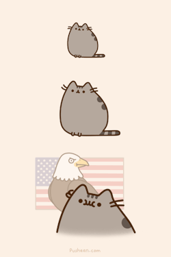 tastefullyoffensive:  Thinking about eagles and stuff. [pusheen]