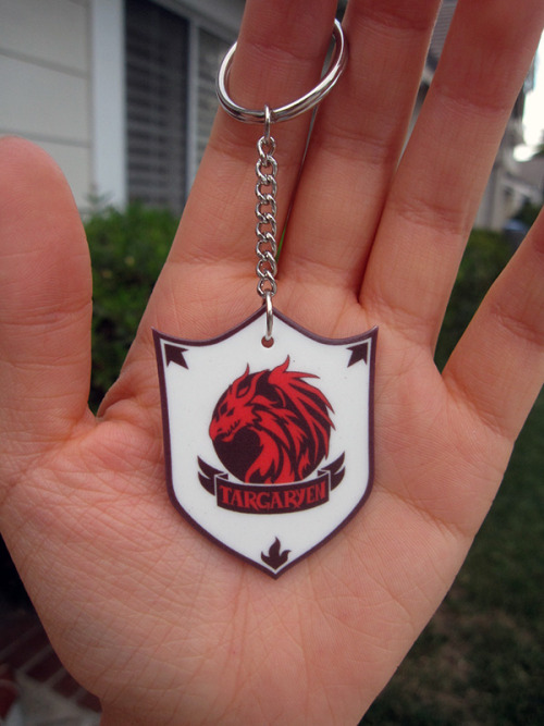 GAME OF THRONES KEY CHAIN GIVE-AWAY: PART 2 TARGARYENHello, Tumblr! Here&rsquo;s part 2 of this Game