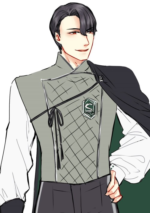Drew lockhart’s clothes (slytherin color scheme) for Tom to wear