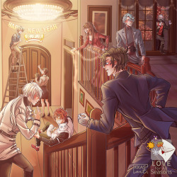 kkas-art:  My contribution for the @2019loveforallseasons calendar project for the month of January : Preparations for the RFA New Year’s PartyThank you everyone who is supporting the project!! - For me it was my first ever contribution I learned A