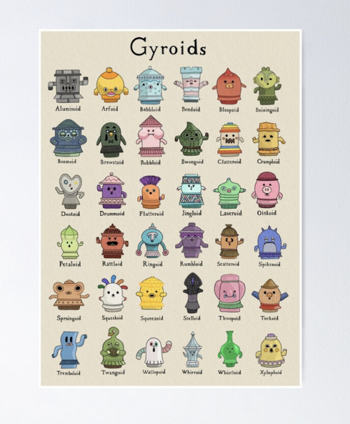 littlealienproducts:Animal Crossing gyroid classification guide // Prints available here // Shirts a