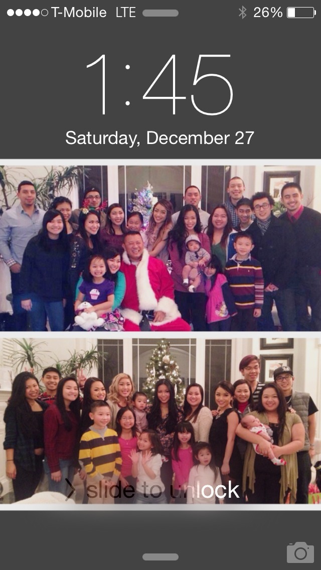 Top: Christmas 2013 Bottom: Christmas 2014