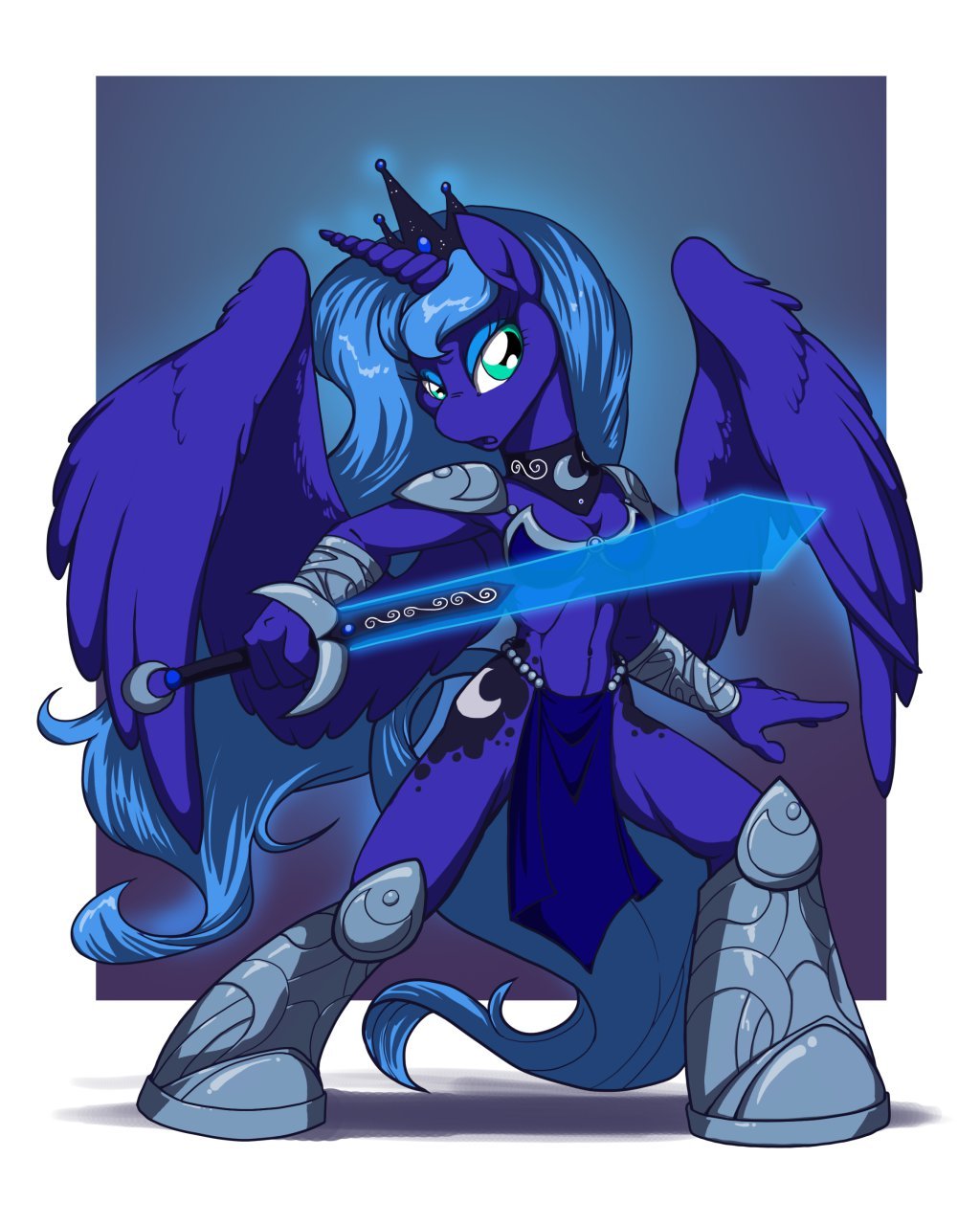 darkponyspirit:  Battle-Ready Luna - by lizardbeth  Wooooah @w@