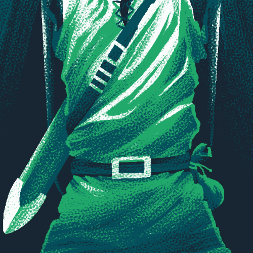 Process, detail shots, &amp; layer separations for The Legend of Zelda poster18″ X 24&Prim