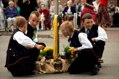 The Feast of Corpus Christi Procession in the parish Świętochłowice-Lipiny (Silesia, Poland).This pl