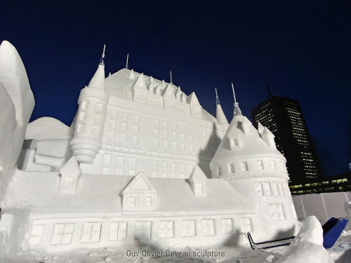 “Chateau Frontenac”snowsculpture, teamwork with Jean-François Gauthier, Julie Doré and Xavier. Québe
