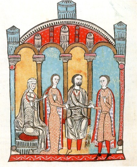 Illustrations from “Liber Feudorum Maior”, 12th century Aragon
