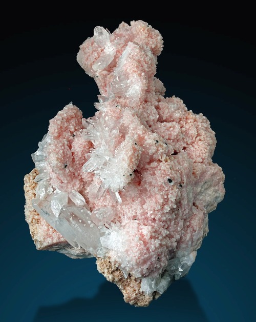 Rhodochrosite and Quartz - Cavnic Mine, Cavnic, Romania