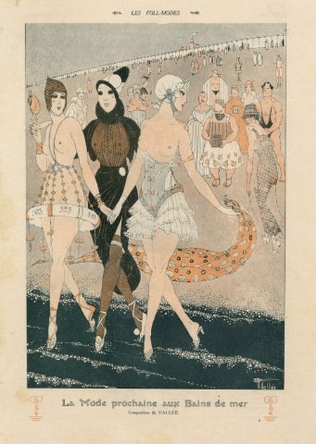 Swimwear fashions illustrated by Armand Vallée, 1914
