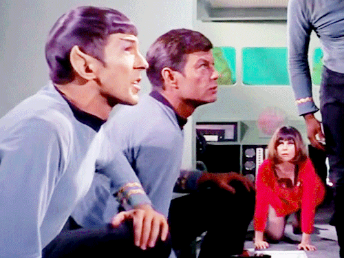Spock + McCoy in “The Galileo Seven”