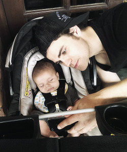   Lunch with baby Max and Uncle Paul <3