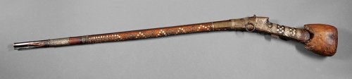 A rare matchlock musket originating from Yemen, 19th century.