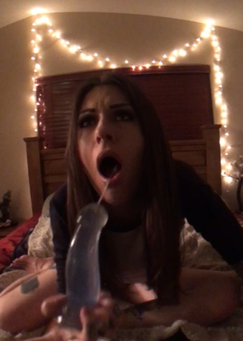 hermoonwizard: Brutal face fucking//drooling like a whore ✨premium snapchat available✨ ✨new vids com