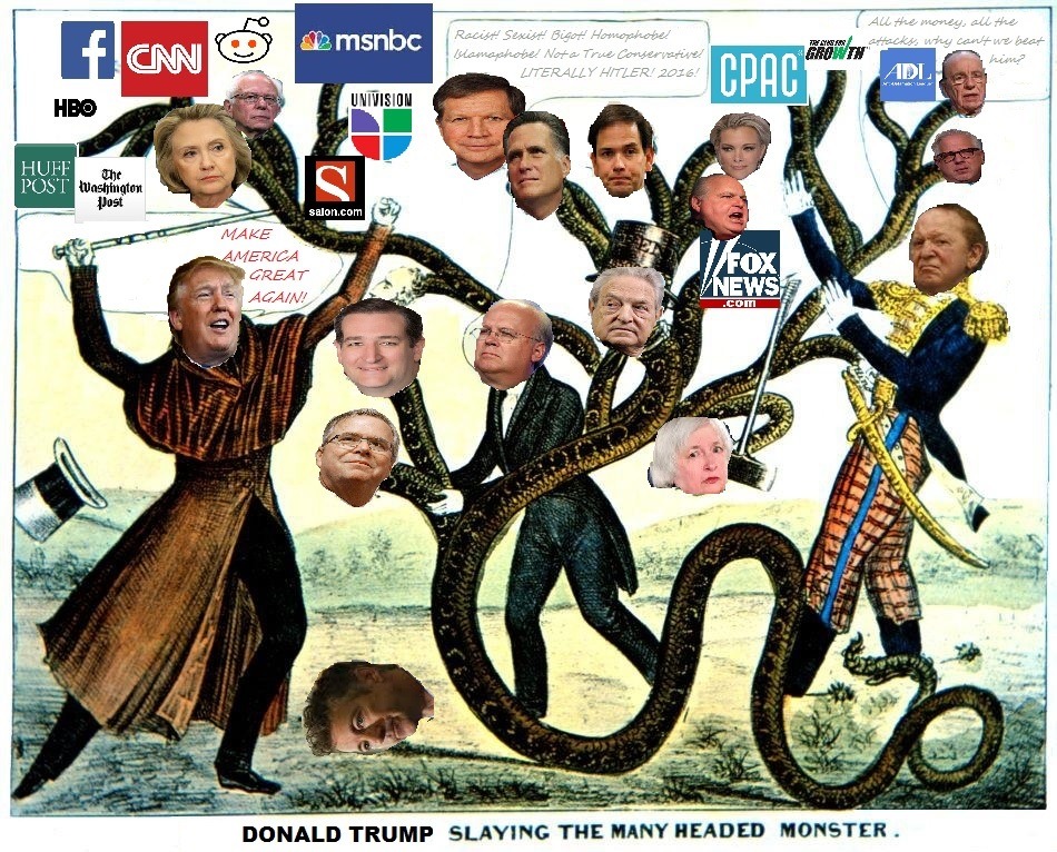 trumpittytrump:  TRUMP FIGHTING THE ESTABLISHMENT MONSTER! MAKE AMERICA GREAT AGAIN
