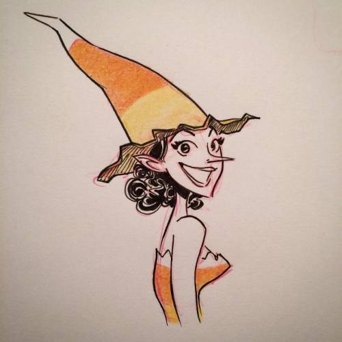 Halloween Hatties 03 #inktober2015 #sketch #hatsofhalloween #mmmcandycorn