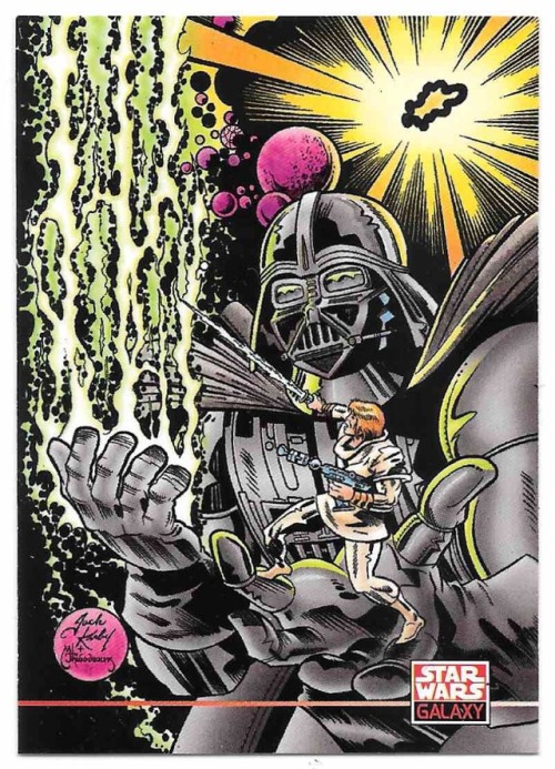 STAR WARS by Marvel legend Jack Kirby. Art for a Topps trading card, early 1990s.