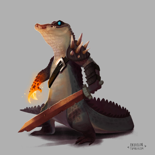 axbraun:RPG Reptiles. Fun fantasy characters I’ve been making through the past few months! Which one